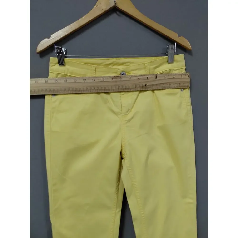 Liz Claiborne Yellow Straight Leg Stretch Pants Women Size 6